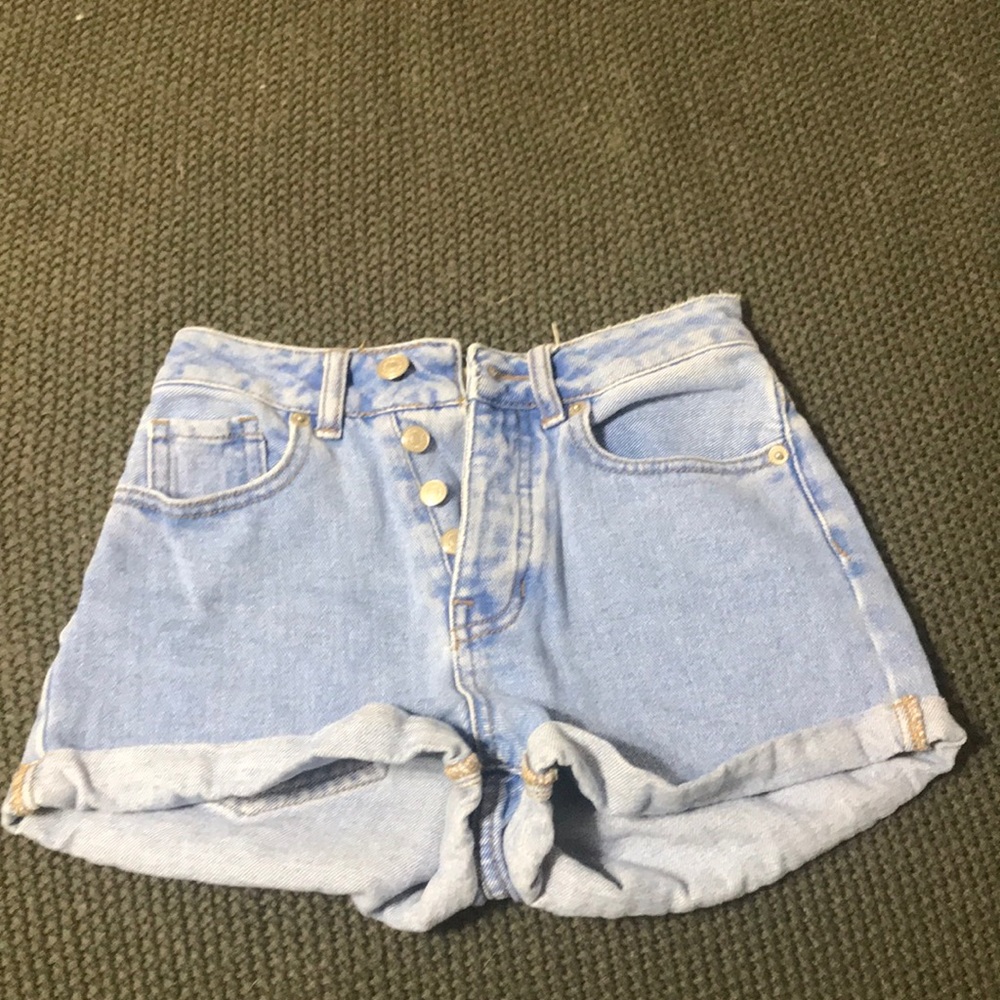 High rise jean shorts